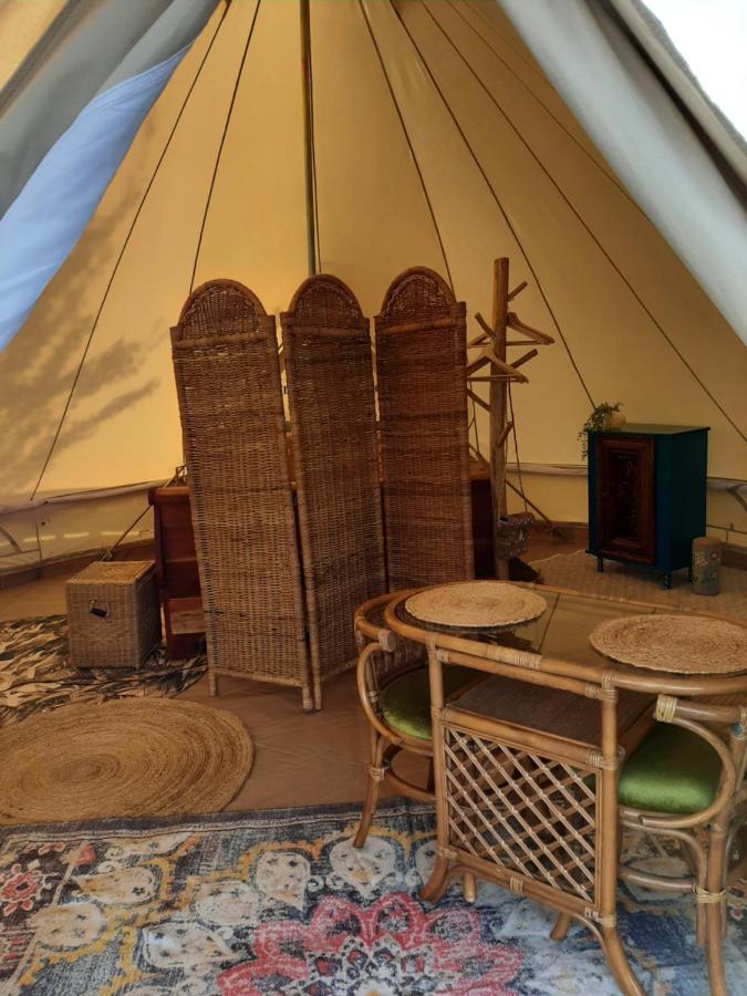 Glamping De Vrije Wind, Tentverhuur Houwerzijl Bagian luar foto